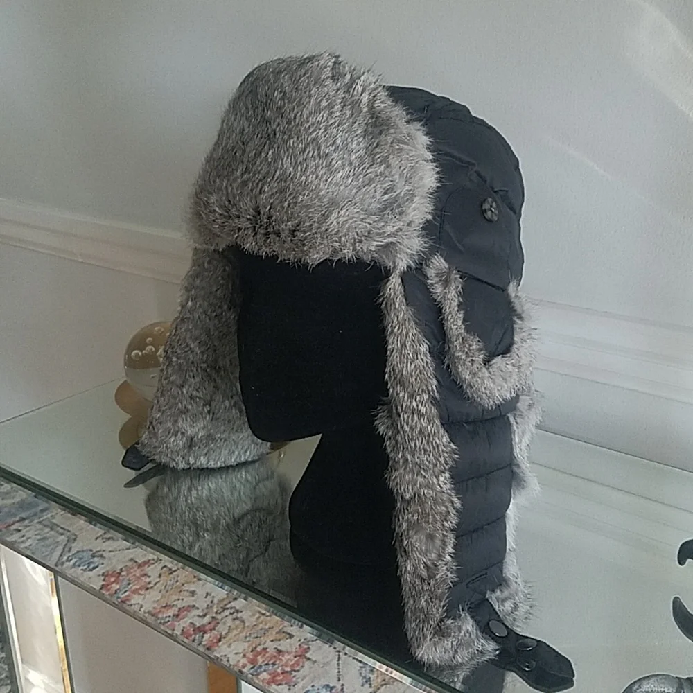 NEW Pajar Wolf Rabbit Fur Trapper Unisex Hat - Picture 7 of 10